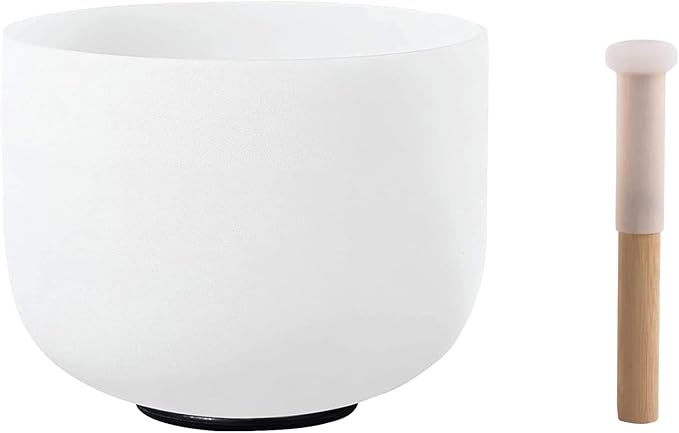 FMTY Perfect Pitch Crystal Singing Bowl 14 inch Washable Healing Bowl Cushion 52"Meditation Sound Bowl with Singing Bowls Mat for Relaxation, Yoga, Chakra Healing, Stress Relief (C Note, 14 inch) - Bloomnest