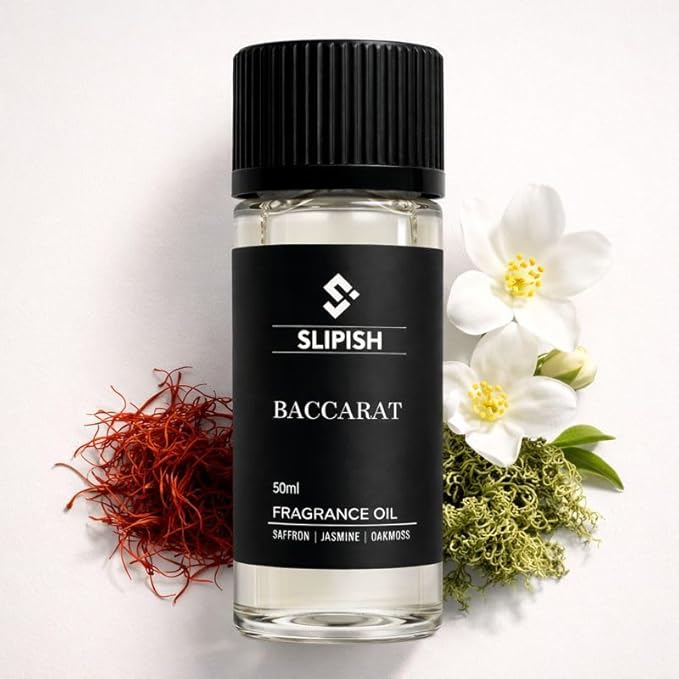 Baccarat Diffuser Oil 50ml – Luxury Fragrance Aroma Oil – Saffron, Jasmine & Oakmoss Blend – Long-Lasting Scent for Home, Office & Aroma Diffusers - Bloomnest