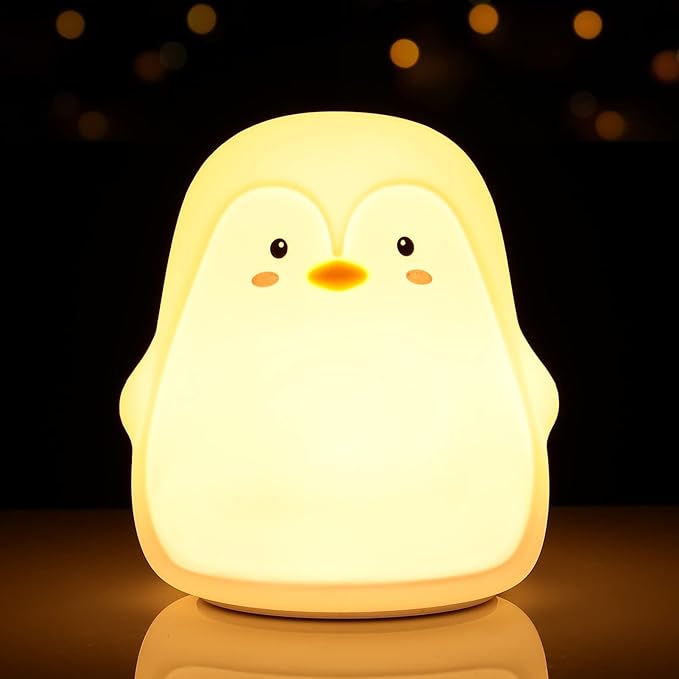 Tremdwoto Night Light for Kids, Penguin Silicone Nightlight Lamp, 7 Color Changing Nursery Night Light for Kids Bedroom, Super Gift for Boys Girls Toddler Children - Bloomnest