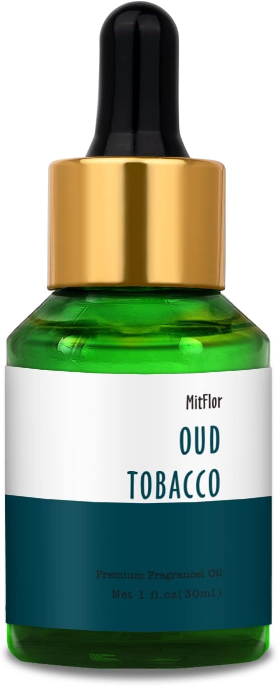 Oud Tobacco Fragrance Oil, MitFlor Single Scented Oil, Large Size Premium Grade Fragrance Oil for Soap & Candle Making, Aromatherapy Oil, Men & Woody Scent for Home Fragrance, 30ml - Bloomnest