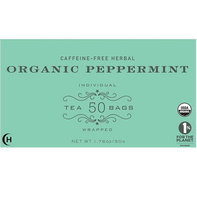 Harney & Sons Organic Peppermint Tea 1.76oz/50g (50 Tea Bags) - Bloomnest