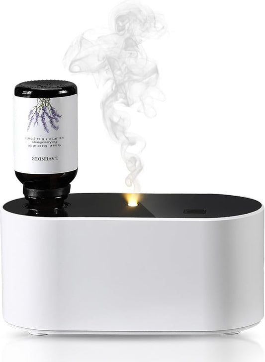 Waterless Diffuser for Essential Oil, Battery Operated Scent Air Aromatherapy Diffuser, Mini Aroma Diffusers with 3 Intermittent Mist Modes, Cycle Start for 400-700 sq.ft Home Office Bedroom. - Bloomnest
