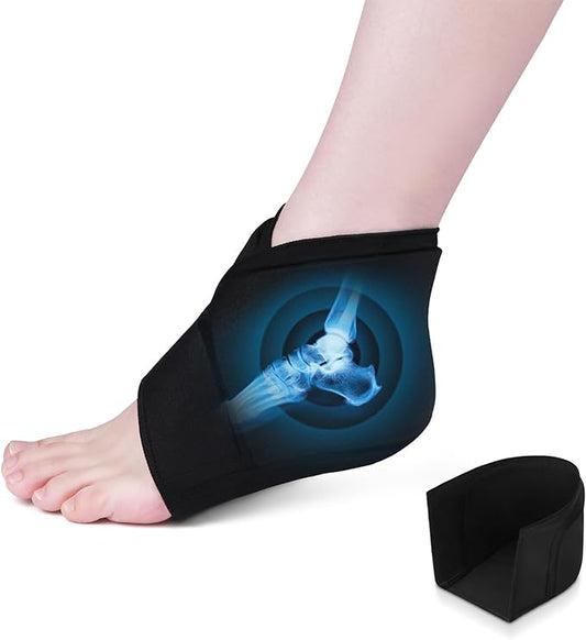 Heel Ice Pack for Pain Relief, Reusable Gel Ankle Ice Pack Wrap Hot&Cold Therapy for Heel Pain, Plantar Fasciitis, Achilles Tendinitis, Dry Cracked Heels, Sprain, Sports Injuries - Bloomnest