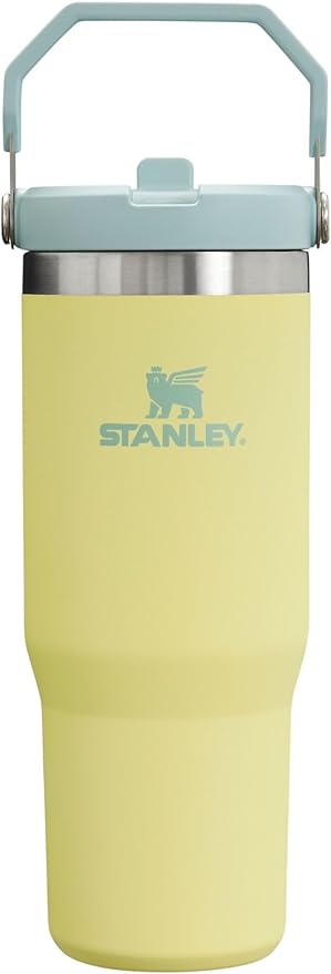 Stanley IceFlow Flip Straw Tumbler with Handle 30 oz | Twist On Lid and Flip Up Straw | Leak Resistant Water Bottle | Insulated Stainless Steel |BPA-Free | Pomelo - Bloomnest