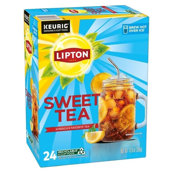 Lipton Iced Tea K-Cups, Southern Sweet Black Tea, 24 K-Cup Pods - Bloomnest