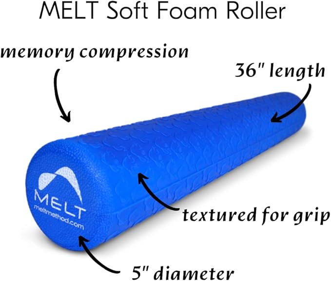 MELT Soft Foam Roller 36 Inch Full Body Roller- Low Density for Gentle Compression