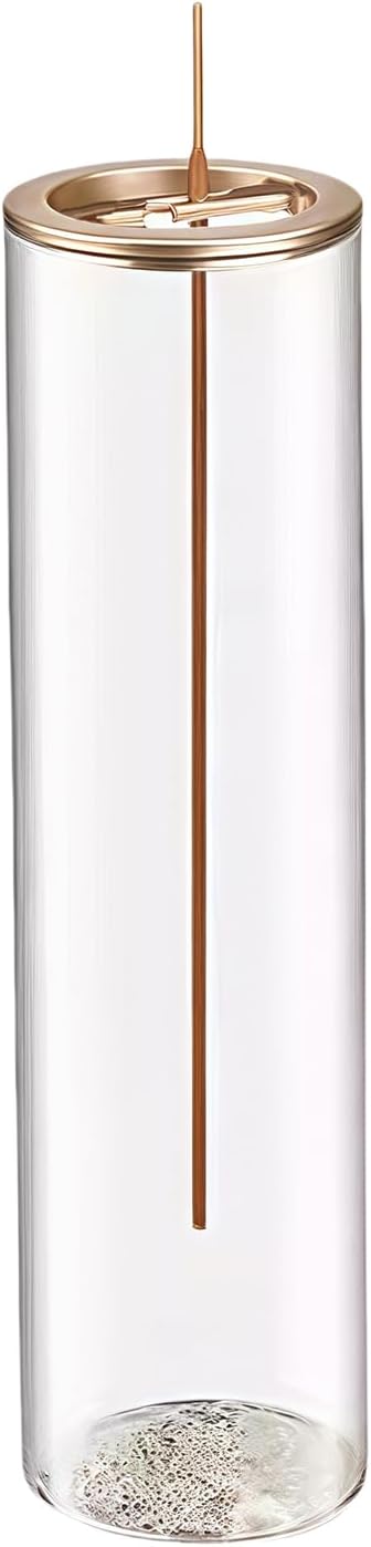 Glass Incense Holder,Incense Burner for Sticks with Ash Catcher,Incense Stick Burner for Meditation and Yoga Room (Golden Clamp) - Bloomnest