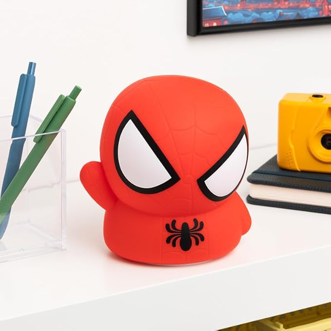 Paladone Spiderman Squishy Lamp - Officially Licensed Disney Free Standing Desk Light, Gaming Room Decor and Merchandise for Boys and Girls, Nightlight Gift Accessory for Playroom and Bedroom - Bloomnest