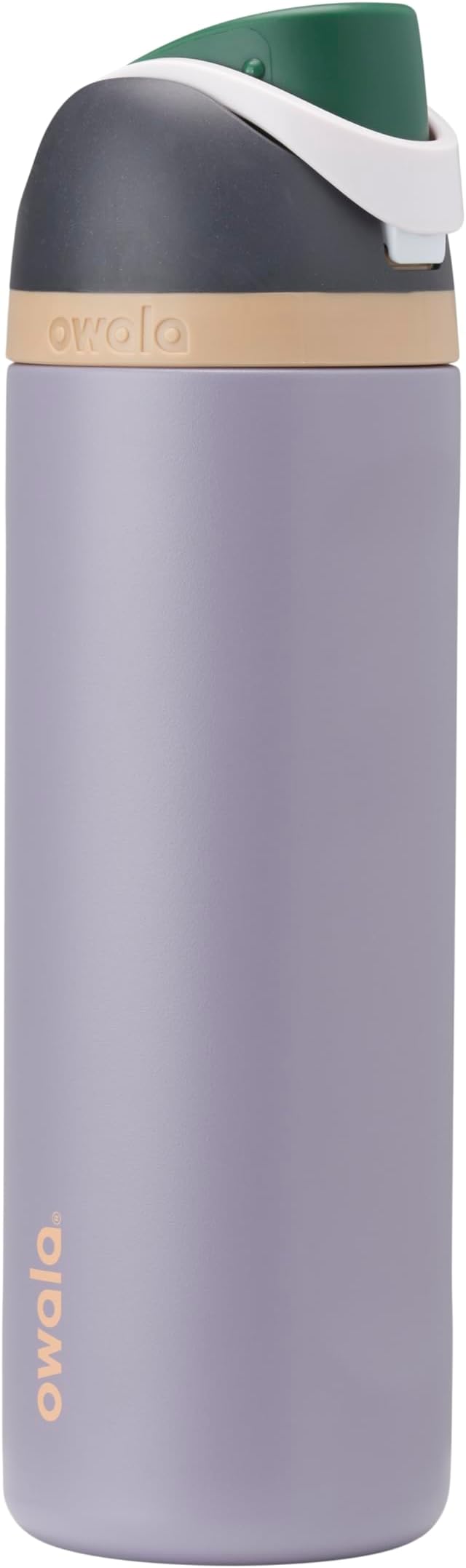 Owala FreeSip Insulated Stainless Steel Water Bottle with Straw for Sports and Travel, BPA-Free Sports Water Bottle, 24 oz, Grey/Grey, Due North Owala