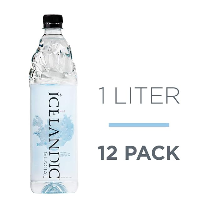 Icelandic Glacial Natural Spring Alkaline Water, 33.81 Fl Oz (Pack of 12), 405.6 Fl Oz - Bloomnest