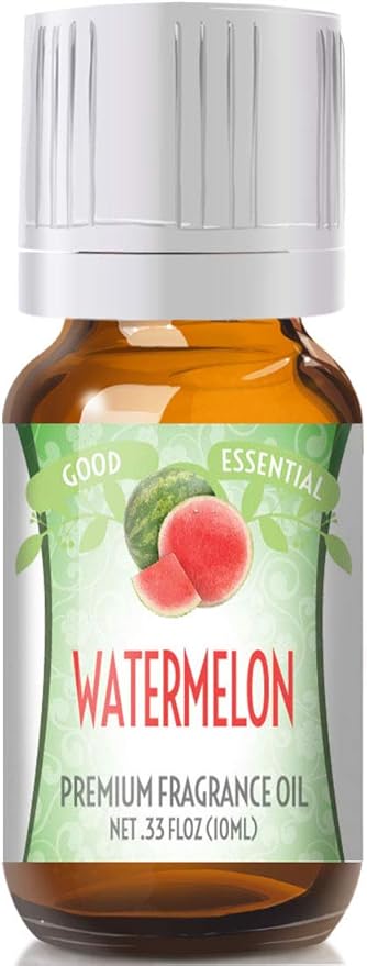 Good Essential Professional Watermelon Fragrance Oil, 0.33 Fluid Ounces (10ml) - Watermelon Scented Oil for Candle Making & Diffusers GoodEssential