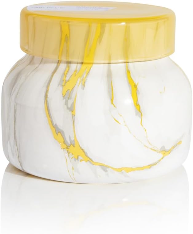 Capri Blue Modern Marble Jar Candles - Luxury Scented Candles for Home - Long Lasting Soy Wax Blend - Scented Home Decor Gifts - Pineapple Flower (8 oz) - Bloomnest