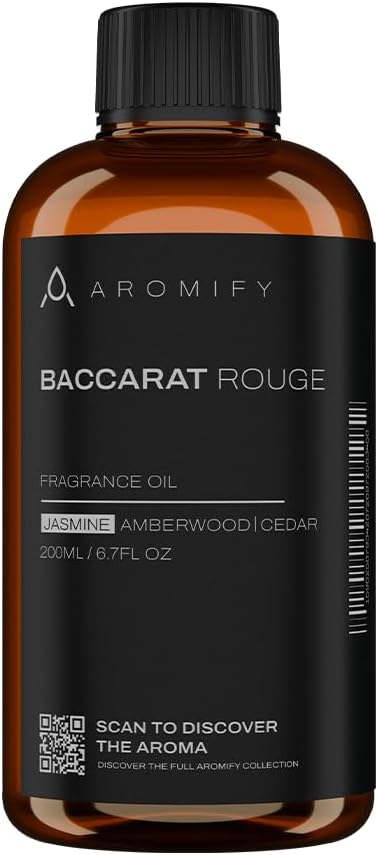 Diffuser Oil Inspired by Baccarat Rouge, 6.7 FL Oz, 200 mL,Luxury Hotel Scent for Home, Bathroom, Spa & Office, Essential Oil Blend for Aromatherapy, Amberwood & Cedar. - Bloomnest