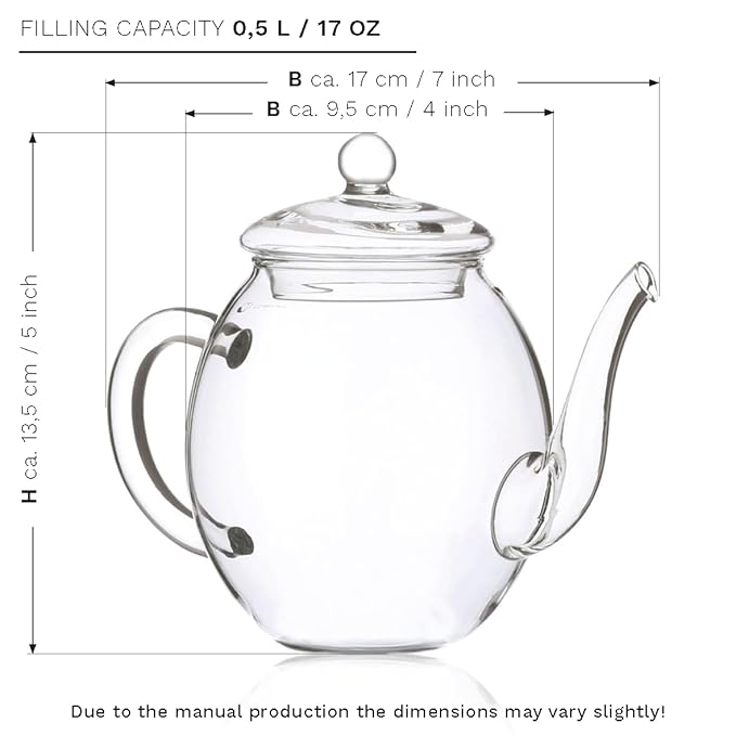 Creano Flowering Tea Gift Set - White Tea – 6 Blooming Tea with 17oz Glass Teapot - Bloomnest