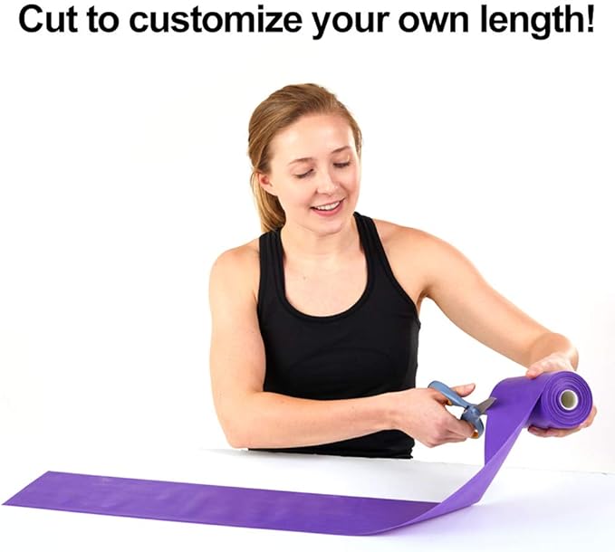 Resistance Band for Working Out - 8,16,24 Yard Resistance Bands Bulk Rolls - 10 Strengths in Light Medium and Heavy Exercise Bands - Latex Free Workout Bands Including iPhone App and e-Book - Bloomnest