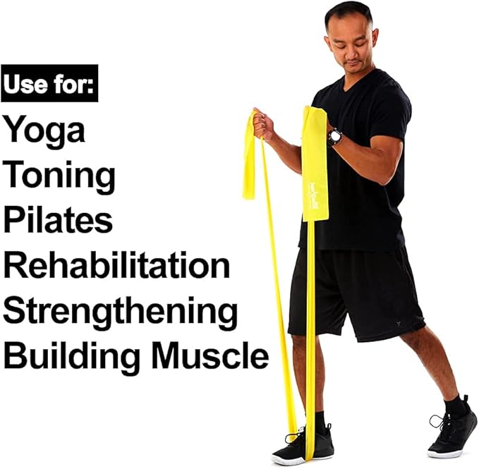 Resistance Band for Working Out - 8,16,24 Yard Resistance Bands Bulk Rolls - 10 Strengths in Light Medium and Heavy Exercise Bands - Latex Free Workout Bands Including iPhone App and e-Book - Bloomnest