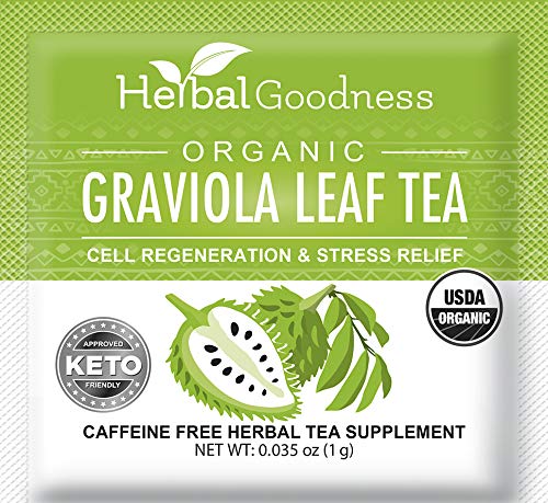 Graviola Leaf Soursop Tea - Organic Soursop Leaves | Hoja de Guanabana Leaves | Cell Support & Regeneration, Calm Relaxation - Caffeine Free - 24 Tea Bags - Herbal Goodness - Bloomnest
