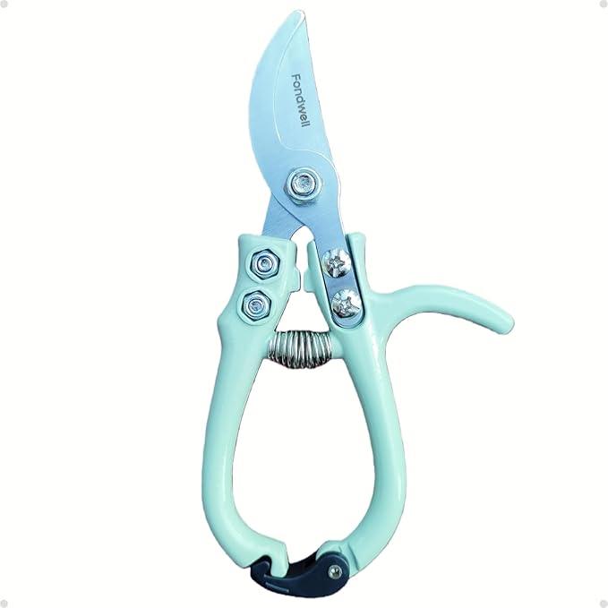Fondwell 6" Gardening Shears Hand Pruners: Lightweight Garden Trimmers with Bypass Blades - Reliable Bonsai Cutters for Small Plants - Bloomnest