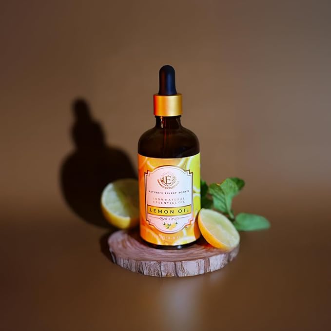 Luxurious Lemon Essential Oil by Enhanced Essentials| Slow Distilled & Pure| for Home Cleaning & Fragrance,Diffusers,Aromatherapy,Bath,Soap & Candle Making|Ideal for Business|3.38 Fl Oz (100 ml) Bloomnest