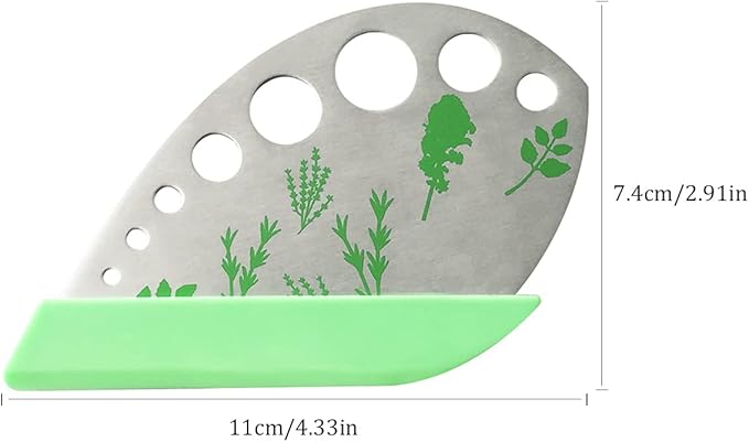 Herb Stripper Stainless Steel Kitchen Herb Leaf Stripping Tool Kitchen Gadgets for Kale, Chard, Collard Greens, Thyme, Basil, Cilantro Tool (9 holes) - Bloomnest