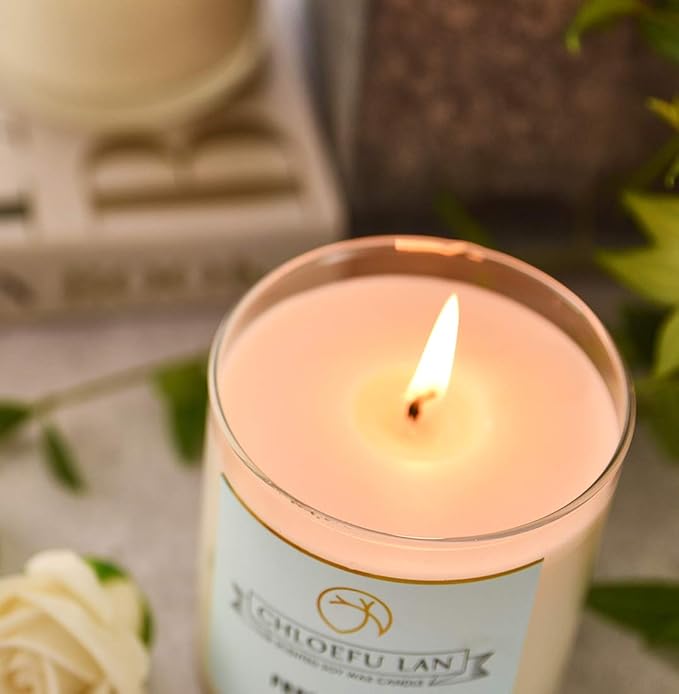 Chloefu LAN Rose Noir & Oud Scented Candle Luxury Soy Large Candle Jar 14.1 oz,100 Hours Long Lasting Burning Highly Scented Candle,Valentines Day Gifts for Her - Bloomnest