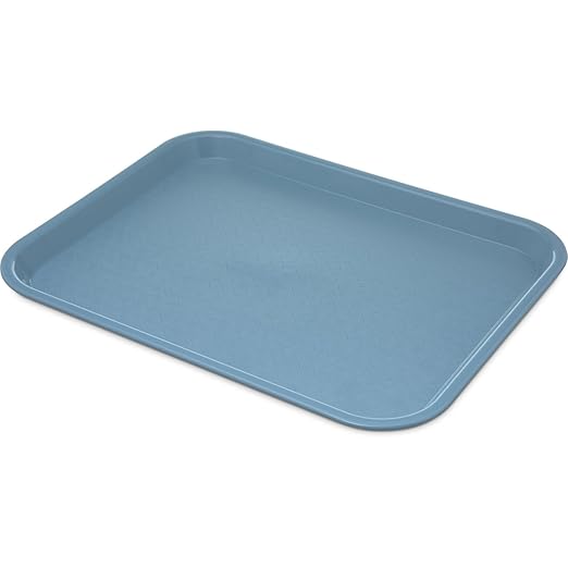 Carlisle FoodService Products Cafe Plastic Fast Food Tray, 12" x 16", Slate, (Pack of 24) - Bloomnest