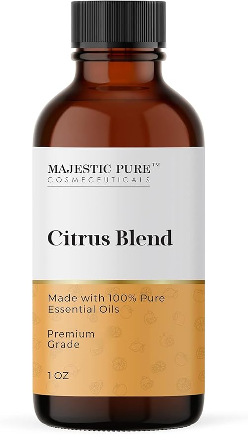 Majestic Pure Citrus Essential Oil Blend | 100% Pure & Natural for a Joyful, Positive Aroma | Pink Grapefruit, Orange, Spearmint, Lemon Essential Oil for Diffusers & Aromatherapy | 1oz - Bloomnest