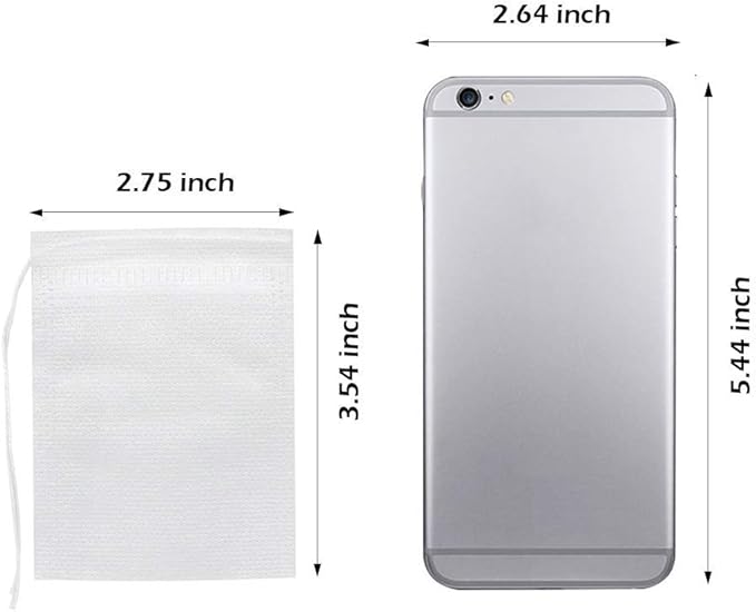 Fenshine 400 Pcs Tea Filter Bags Disposable Empty Tea Bags Drawstring Seal Tea Infusers Bag for Loose Leaf Teal - Bloomnest