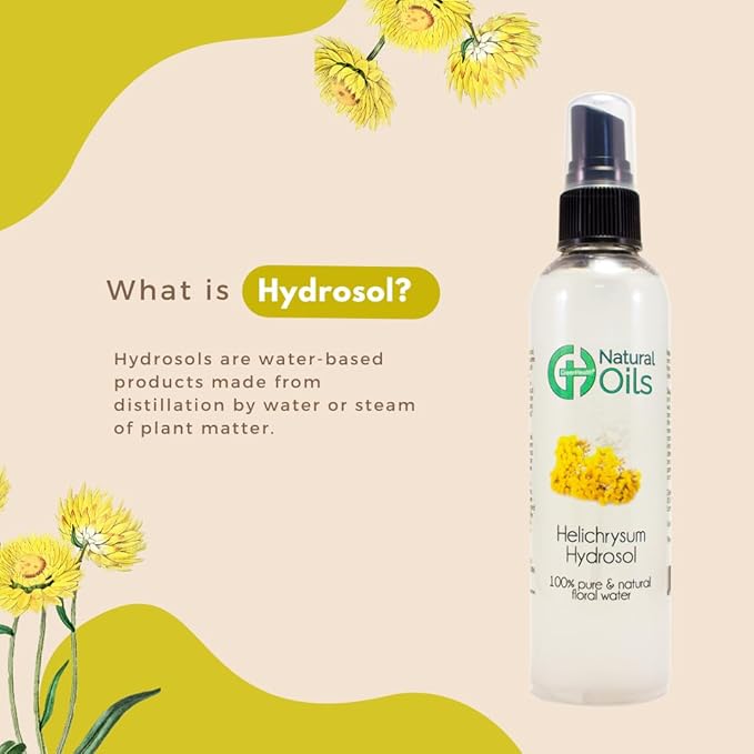 GreenHealth Helichrysum Hydrosol (Floral Water) - 32 fl oz Plastic Jug w/Cap - 100% Pure (NOT Oil) - Bloomnest