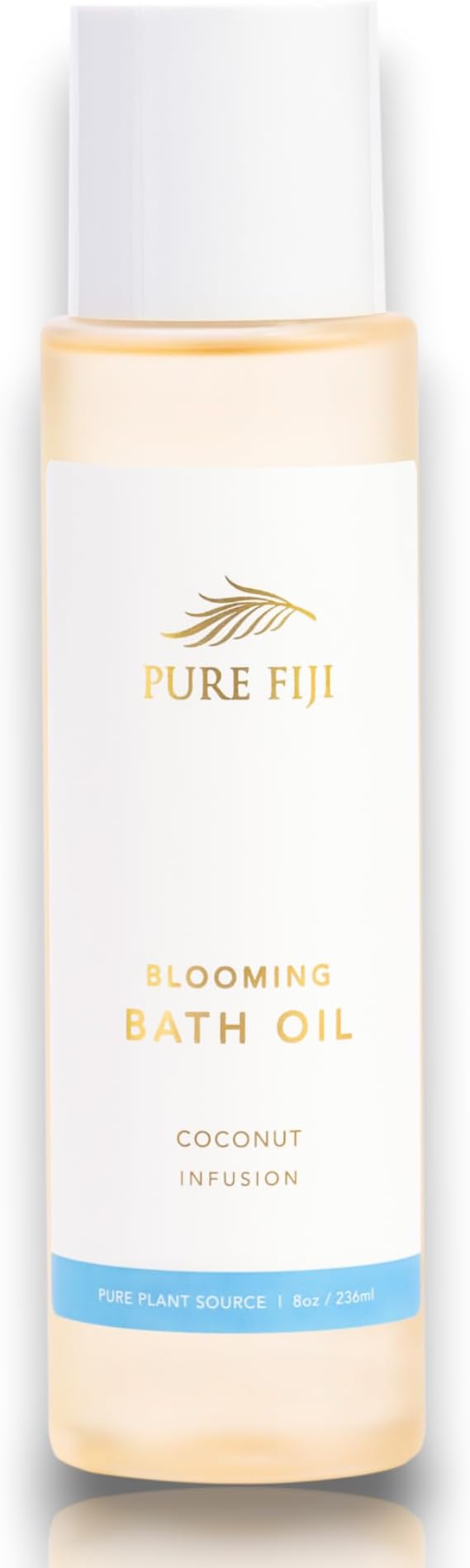 Pure Fiji Bath Oil, Conditioning Body Moisturizer with Natural Ingredients Bath Essential for Women Moisturizing Bath & Body Oil - Coconut (8oz/236ml)