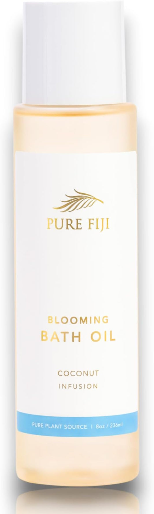 Pure Fiji Bath Oil, Conditioning Body Moisturizer with Natural Ingredients Bath Essential for Women Moisturizing Bath & Body Oil - Coconut (8oz/236ml)