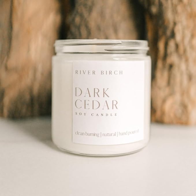 River Birch Candles Eucalyptus & Cedar Scented Candle | Premium, All-Natural, Non-Toxic, Soy Candles | 16oz 90 Hr Burn Time | Cozy Relaxing Gifts for Home - Bloomnest