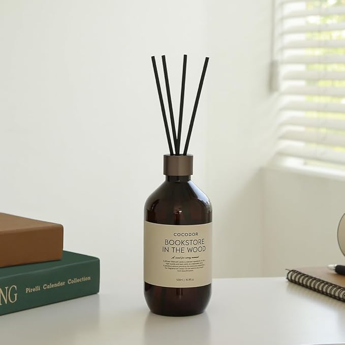 COCODOR Premium Reed Diffuser/Cedar Wood /16.9oz /1 Pack/Large Capacity Fragrance Scent Oil Stick Diffuser Set for Bedroom Bathroom Home Décor - Bloomnest