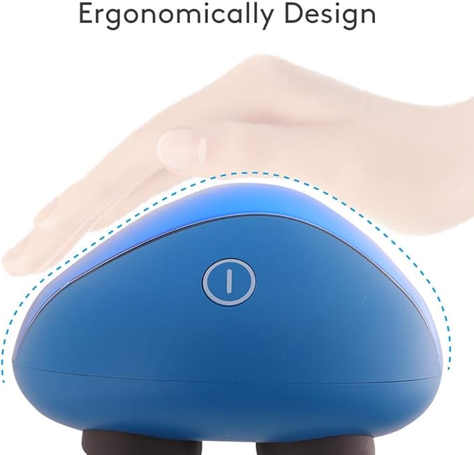 Breo Portable Mini Scalp Massager, IPX7 Waterproof Wireless Massager Octopus Head, for Scalp Stress Relief (Blue - Magnetic) breo