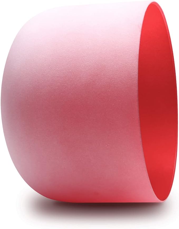 FMTY 10inch Crystal Singing Bowl Red C Note Root Chakra with soft carrying case and Singing Mindfulness, Yoga, Spiritual and Body Healing and Energy Cleansing