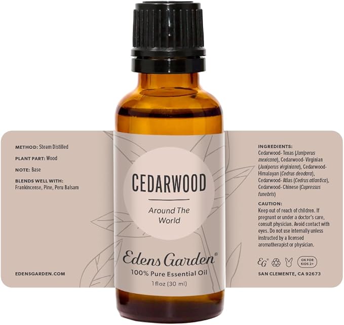 Edens Garden Cedarwood Around The World Essential Oil- 100% Pure Premium Grade, Undiluted, Natural, Therapeutic, Aromatherapy, The Best for Diffuser, Skin, Face, Hair 30 ml (1 fl oz) - Bloomnest
