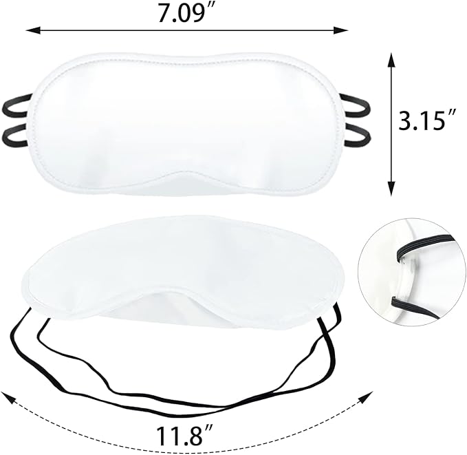 30 PCS Eye Mask Sleepover Party Supplies Slumber Party Favors for Girls Pajama Party Decorations Sleep White Soft Shade Blindfold Eye Covering Color The Bulk Game Stuff with 8 PCS Fabric Marker Pens - Bloomnest
