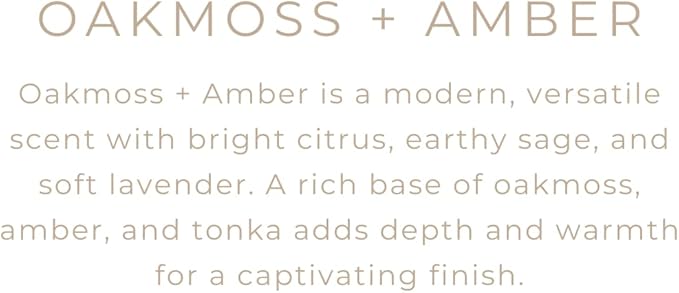 River Birch Candles Oakmoss + Amber Scented Candle | Premium, All-Natural, Non-Toxic, Soy Wax | 8.5oz 40 Hr Burn Time | Cozy Relaxing Gifts for Home - Bloomnest