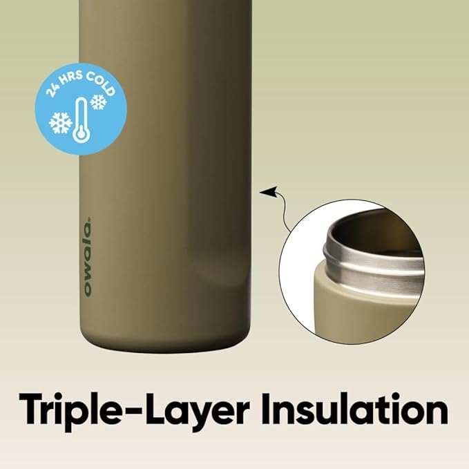 Owala FreeSip Insulated Stainless Steel Water Bottle with Straw, BPA-Free Sports Water Bottle, Great for Travel, 24 Oz, Off Road Owala
