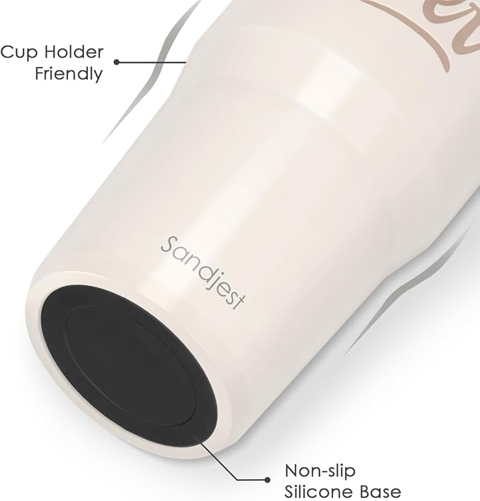 SANDJEST Mom Stainless Steel Straw Lid Tumbler 30oz with Carry Handle for Women, Best Mom Ever Insulated Travel Coffee Cup, Gift for Sports Outdoor Mother's Day Christmas Birthday - Bloomnest