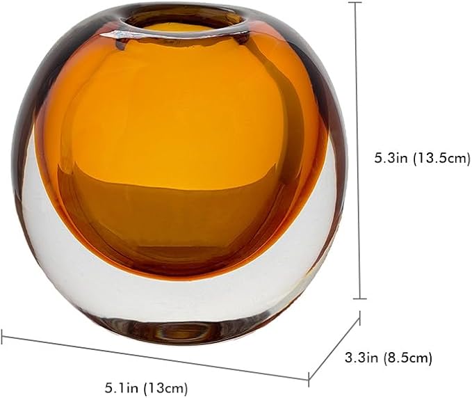 Amber Glass Vase, DIY Empty Reed Diffuser Bottle for Essential Oils, 200mL, Aromatherapy, Modern Home Decor, AV1533 Bloomnest
