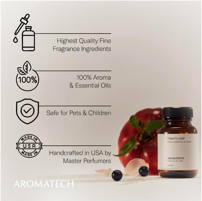 AromaTech Tomato Leaf Essential Oils - for Aroma Oil Scent Diffusers (60 mL, Tomato Leaf) - Bloomnest