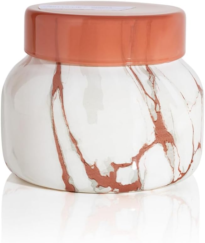 Capri Blue Modern Marble Jar Candles - Luxury Scented Candles for Home - Long Lasting Soy Wax Blend - Scented Home Decor Gifts - Havana Vanilla (8 oz) - Bloomnest