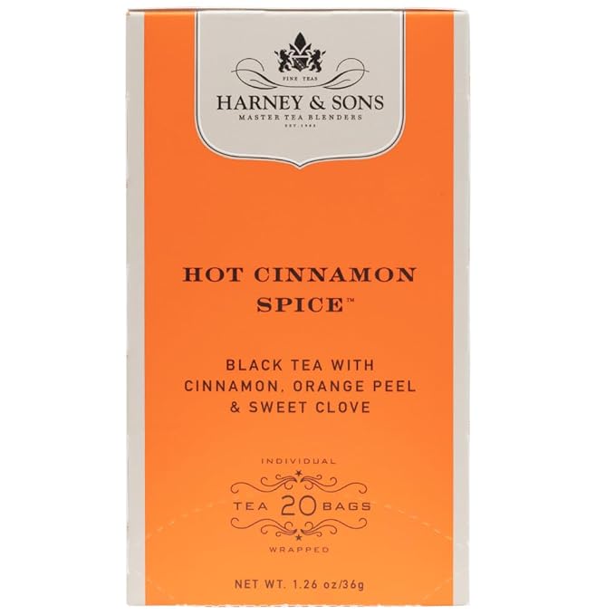 Harney & Sons Black Tea Bags, Hot Cinnamon Spice, 20 Count - Bloomnest