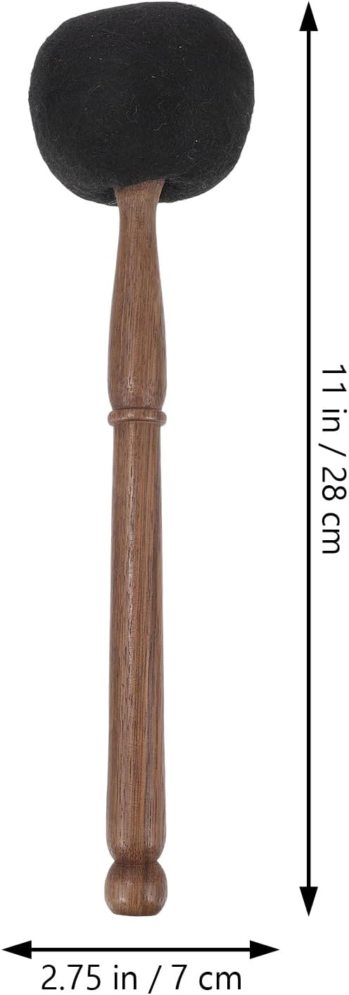Uonlytech Felt Head Singing Bowl Mallet with Wooden Handle 11.02 Inch for Meditation Sound Therapy Tibetan Sound Bowl Accessory - Bloomnest
