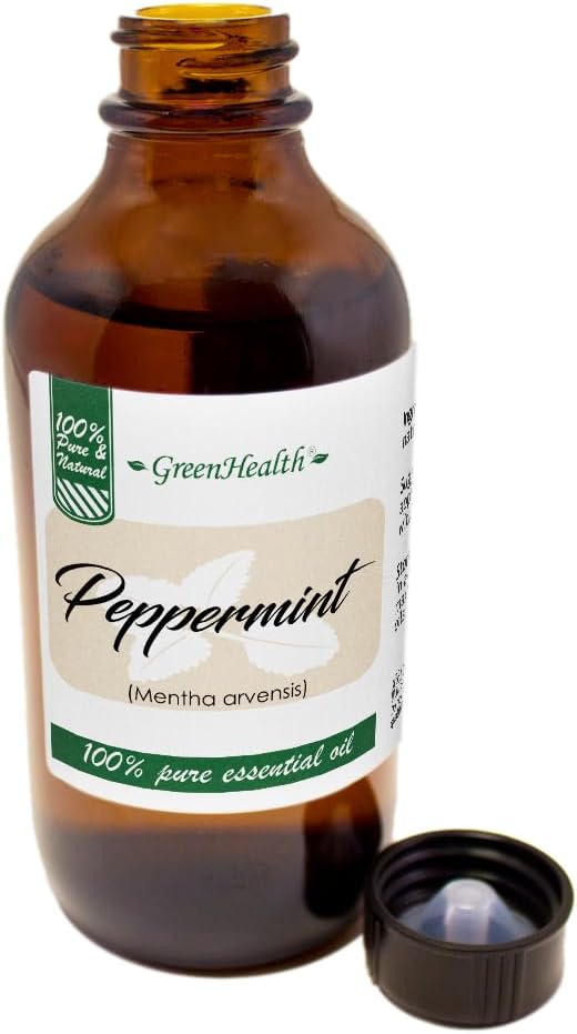 Peppermint Essential Oil - 4 fl oz - 100% Pure Essential Oil - GreenHealth Greenals