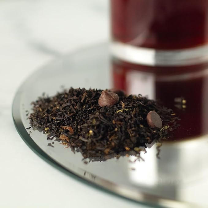 Organic Positively Tea Company, Mint Chocolate Chip, Black Tea, Loose Leaf, 16 Ounce - Bloomnest