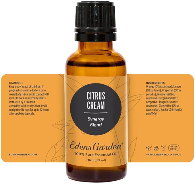 Edens Garden Citrus Cream Essential Oil Blend- 100% Pure Premium Grade, Undiluted, Natural, Therapeutic, Aromatherapy, The Best for Candle, Laundry, Humidifiers 118 ml (4 fl oz) EdensGarden