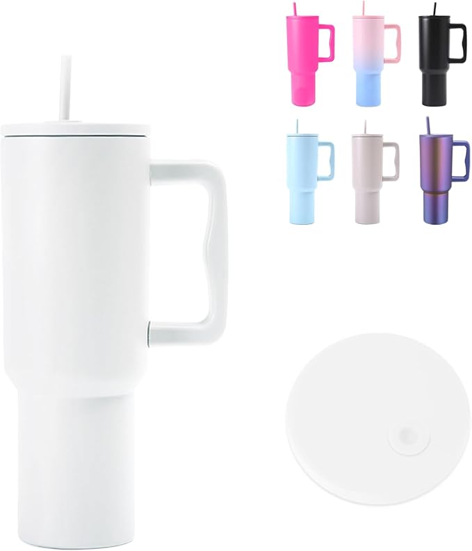 40 oz Tumbler with Handle, 304 Stainless Steel Leak Proof Cup, Thermal Cups for Hot and Cold Drinks, Tumblers with Lids and Straws - Bloomnest