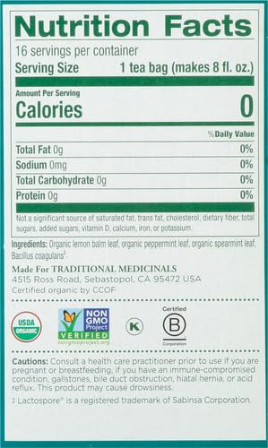 Traditional Medicinals Tea, Organic Rose Hips & Hibiscus - Supports Everyday Wellness - Kosher, Non-GMO, Caffeine-Free - 16 Tea Bags (Pack of 2) - Bloomnest
